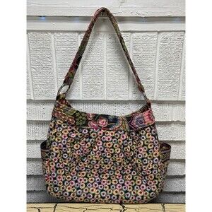 Vera Bradley Colorful Ladies Purse Bag Satchel Daisy Flower Paisley Quilted